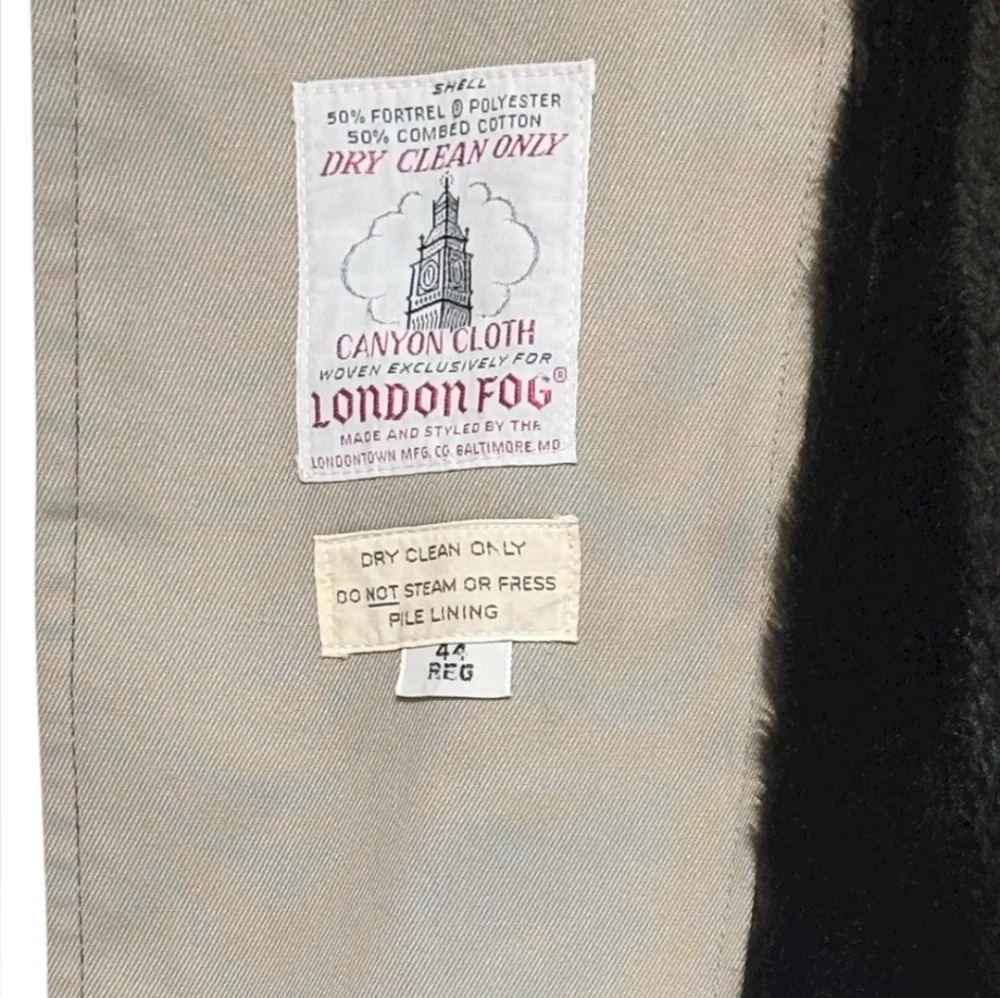 London Fog Trench Coat in Gray and Black